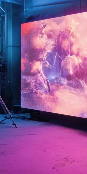 Ontwerper draagt virtualrealitybril en ervaart interactieve digitale omgeving voor creatief verhaal